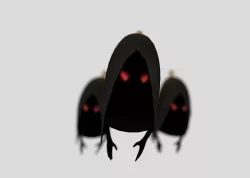 Candler - ghost candle character Low-poly 3D model
