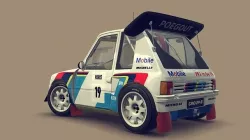 Cartoon Rally Car 3D model