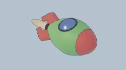 Cartoon Rocket 3D model