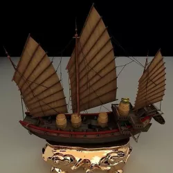 Chinese Junk Boat 3D model