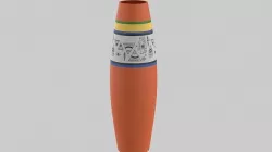 Clay Pot Orange 3D model
