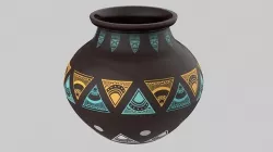 Clay Pot Triangle 3D model