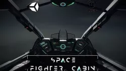 Cockpit Space Fighter Game Ready 4K Low-poly 3D model
