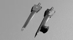 compass and divider Low-poly 3D model