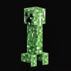 Creeper mob from Minecraft Low-poly 3D model