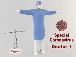 Doctor 1 Coronavirus 3D model