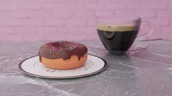 Donut with Cup coffee 3D model