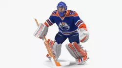 Edmonton Oilers Hockey Goalkeeper Rigged 3D model