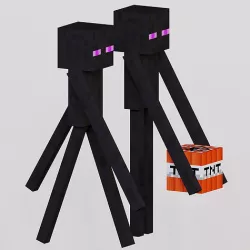 Enderman mob from Minecraft Low-poly 3D model
