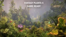 Fantasy plants 4 Low-poly 3D model