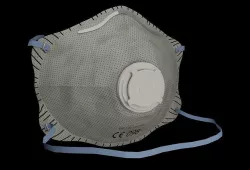 FFP2 mask respirator covid19 protection Low-poly 3D model