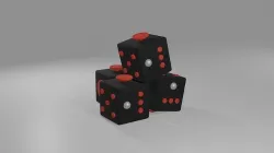 Fidget Cube 3d Model Low-poly 3D model