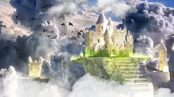 Floating castle 3D model
