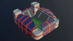 Football Stadium - Atletico Madrid Low-poly 3D model