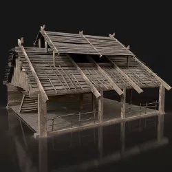 Forge Smithy Workshop Blacksmith Norseman Village Next Gen AAA Low-poly 3D model