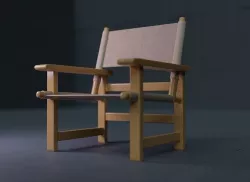 Fredericia Canvas Chair VAR 01 3D asset 3D model
