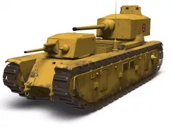 French super heavy tank FCM F1 3D model