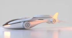 Futuristic Drone B 1 3D model