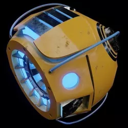 Futuristic Industrial Orb Drone  3D model