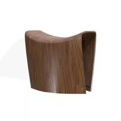 Gallery Stool-Walnut lacquered Low-poly 3D model