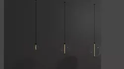Glass Globe Pendant Lighting - Transparent 3D model