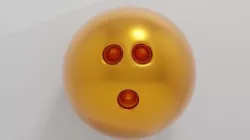 Gold Bowling Ball 3D model