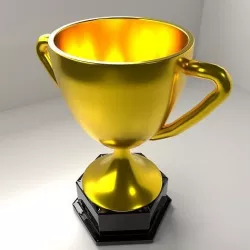 Gold Trophy 3D model