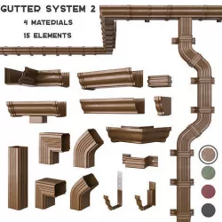 Gutter system 2 3D model