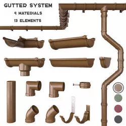Gutter system 3D model