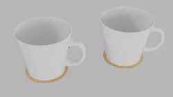 Hartley cups and coasters 3D model