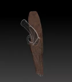 Holster for Zorii Bliss blaster Low-poly 3D model