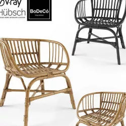 HUBSCH RATTAN CHAIR bodeco 3D model