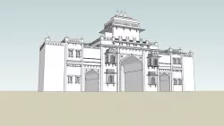 indian jodhpuri stone ghanta ghar sumer gate 3d modal  Low-poly 3D model