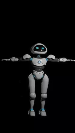 Innovative model of the robot  Eva Low-poly 3D model