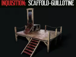 Inquisition - Scaffold and Guillotine Low-poly 3D model