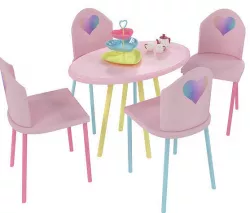 Kids Table and Chairs Set Low-poly 3D model