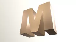 Letter M -  Alphabet Series Low-poly 3D model