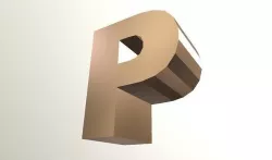 Letter P -  Alphabet Series Low-poly 3D model