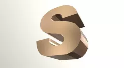 Letter S -  Alphabet Series Low-poly 3D model