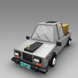  low poly car Low-poly 3D model