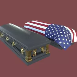 Low Poly Military Coffin Low-poly 3D model