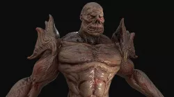 Low poly sci fi berserker creature  game  character Low-poly 3D model