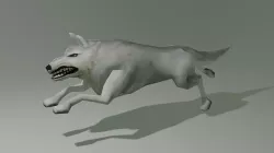 Lowpoly Winter Wolf Low-poly 3D model