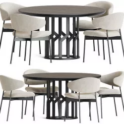 Luz Chair Intreccio Table Dining Set 3D model