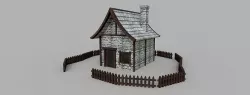 Medieval House Low Poly Low-poly 3D model