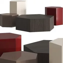 Minotti Aeron Coffee-Side Tables 3D model