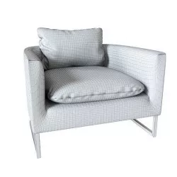 model of a chair with a semicircular back 3D model
