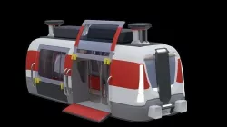 Monorail train 3D model