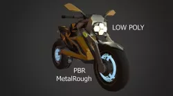 Motorcycle Fantasy Bee Style Custom Concept Low-poly 3D model