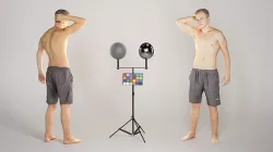 Muscly young man in black shorts 116 Low-poly 3D model